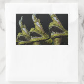 3 Nagas in der Nacht Rechteckiger Aufkleber (Tasche)