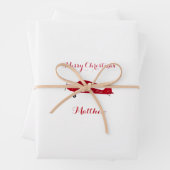3 Name Set Frohe Weihnachten Personalisiertes Flug Geschenkpapier Set (Beispiel)