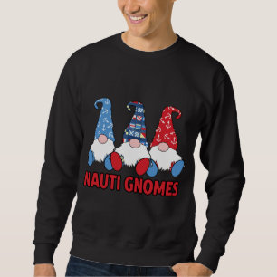 3 Nautic Sailing Nauti Gnomes Anchors Sailing Fl Sweatshirt