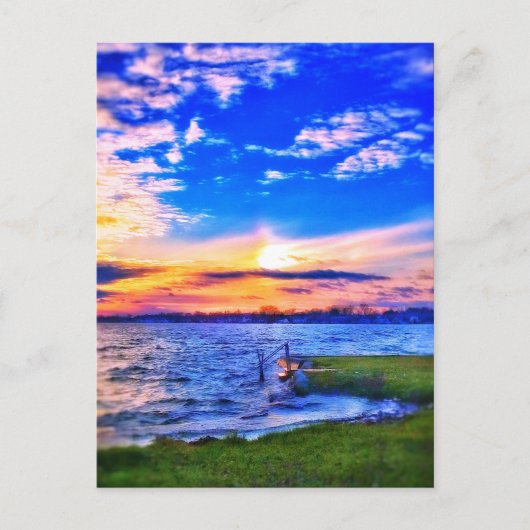 3 NEUE SEE SUNSET POSTCARD POSTKARTE (Vorderseite)