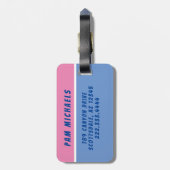 3 Niedliche Alpacas in Sun Hats am Strand Persönli Gepäckanhänger (Rückseite vertikal)