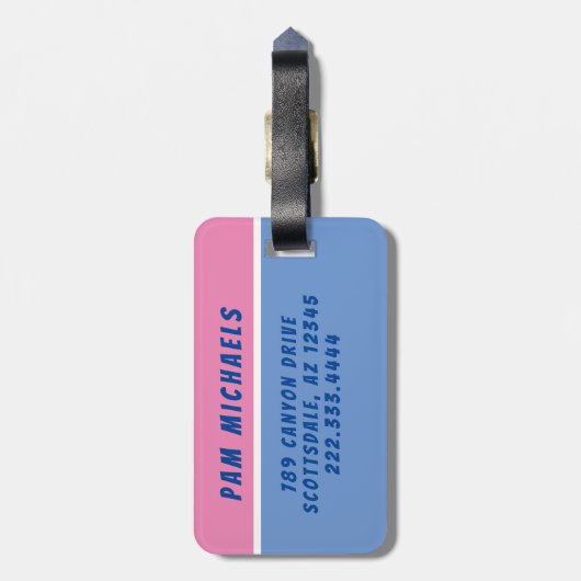 3 Niedliche Alpacas in Sun Hats am Strand Persönli Gepäckanhänger (Rückseite vertikal)