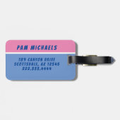 3 Niedliche Alpacas in Sun Hats am Strand Persönli Gepäckanhänger (Rückseite horizontal)