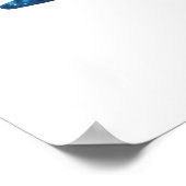 3 Niedliche Aquarellwale mit rosa Blase Poster (Ecke)