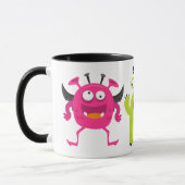 3 Niedliche kleine Monster mit Namen Tasse (Links)