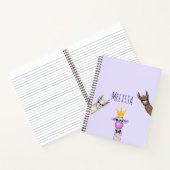 3 Niedliche Lama Faces Cartoon Illustration Notizblock (Innenseite)