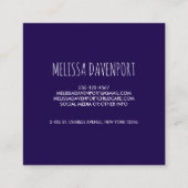 3 Niedliche Lama Faces Illustration Quadratische Visitenkarte (Rückseite)