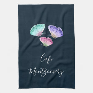 3 Niedliche Pastelfarben Wasserfarbenfrohe Schmett Geschirrtuch