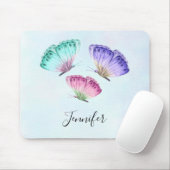 3 Niedliche Pastelfarben Wasserfarbenfrohe Schmett Mousepad (Mit Mouse)