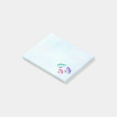 3 Niedliche Pastelfarben Wasserfarbenfrohe Schmett Post-it Klebezettel (angewinkelt)