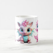 3 Niedliche Pink Dragon Tasse für Kinder (Mittel)
