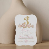 3. Niedliche Rosa Goldkronprinzessin Geburtstag Einladung