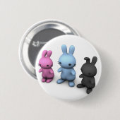3 niedliche wabbits button (Vorne & Hinten)