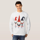 3 Niedliche Weihnachtselfen, Ho Ho Ho T-Shirt (Vorne ganz)