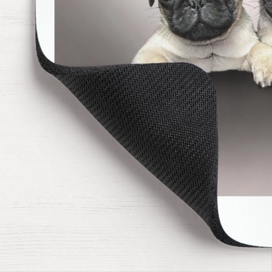 3 niedlicher Mops Pippies Mousepad (Ecke)