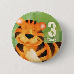 3. niedlicher Tigerkunstknopf/Abzeichen Button