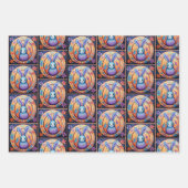 3 Niedliches Ostergeblasenes Geschenk Geschenkpapier Set (Vorderseite 2)