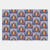 3 Niedliches Ostergeblasenes Geschenk Geschenkpapier Set (Vorderseite)