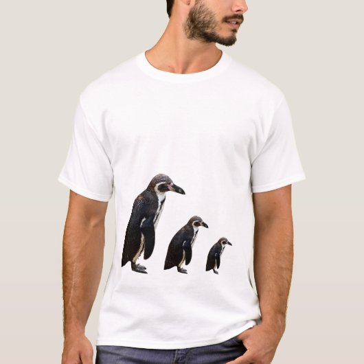 3 niedliches Schwarzweiss-Humboldt Penguin-T-Shirt T-Shirt (Vorderseite)