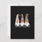 3 Nordic Gnomes Winter Christmas Swedish Tomte Cut Einladung (Vorderseite)
