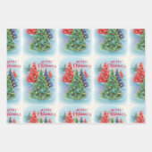 3 Nostalgische Weihnachtskarten Geschenkpapier Set (Vorderseite)