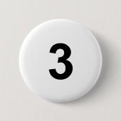 3 - Nummer drei Button (Vorderseite)