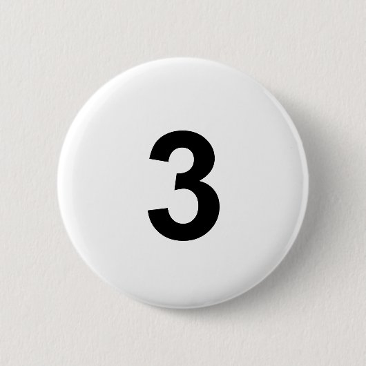 3 - Nummer drei Button (Vorderseite)