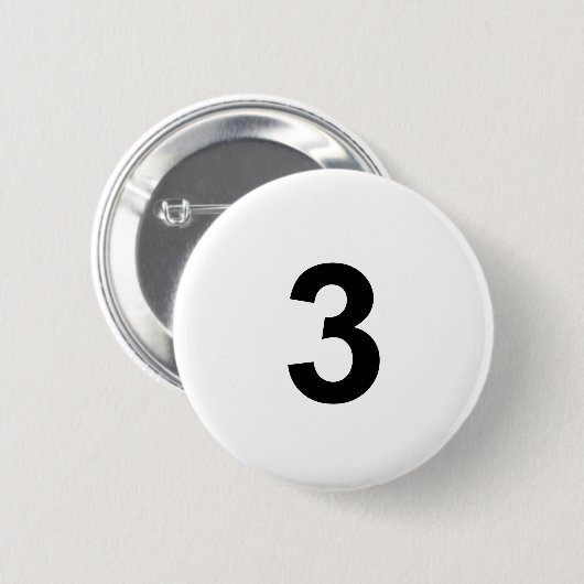 3 - Nummer drei Button (Vorne & Hinten)