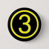 3 - Nummer drei Button (Vorderseite)