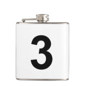 3 - Nummer drei Flachmann (Vorderseite)