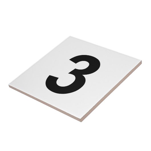 3 - Nummer drei Fliese (Seite)