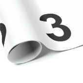 3 - Nummer drei Geschenkpapier (Rolleneckpunkt)