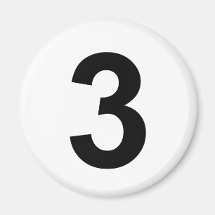 3 - Nummer drei Magnet