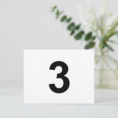 3 - Nummer drei Postkarte (Stehend Vorderseite)