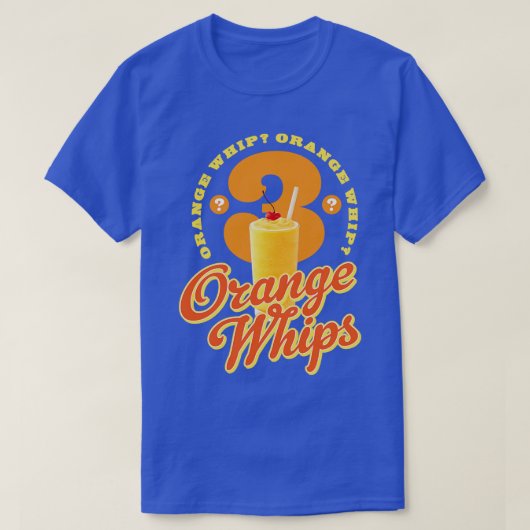 3 Orangefarbene Whips T-Shirt (Design vorne)