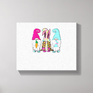 3 Ostergnomen Pastel Frühling Bunny Ears Rabbit Lo Leinwanddruck
