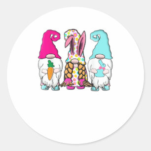 3 Ostergnomen Pastel Frühling Bunny Ears Rabbit Lo Runder Aufkleber