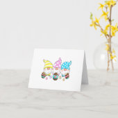 3 Ostergnomen Pastel Frühlingseier Jagd kann Karte (Gelbe Blume)