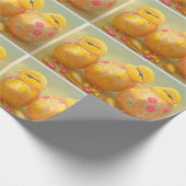 3 Osterhähnchen in der Eiersammlung Geschenkpapier (Ecke)