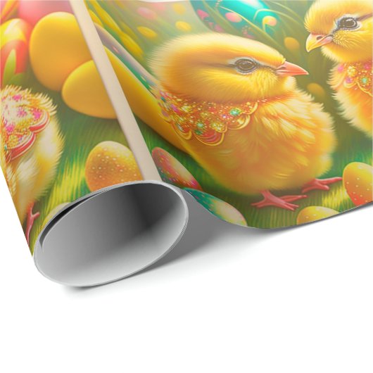 3 Osterhühnerkollektion Geschenkpapier (Rolleneckpunkt)