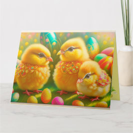 3 Osterhühnerkollektion Karte