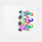3 Ostern Hippie Gnomes Gefärbte Krawatte Frühlings Fleecedecke (Vorderseite (Horizontal))