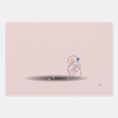 3 Ozeangedicht Blau Rosa Küstenthema Weihnachten Geschenkpapier Set (Vorderseite)