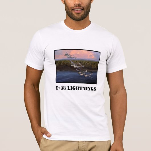 3 P-38 Blitze in Formation T-Shirt (Vorderseite)