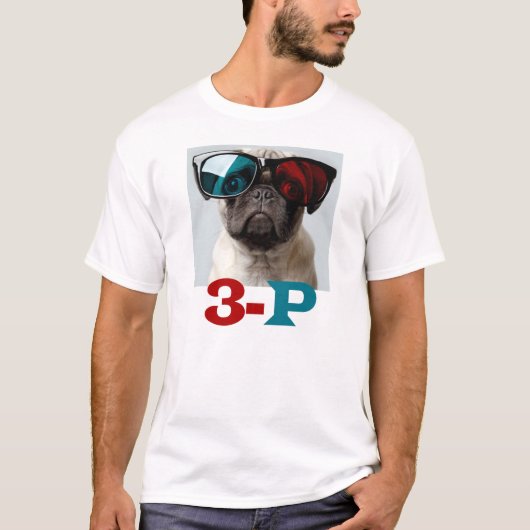3-P 3D MOPS-LIEBE T-Shirt (Vorderseite)