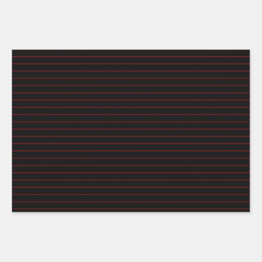 3 Pack: Weiße, schwarze und rote Streifen Weihnach Geschenkpapier Set (Vorderseite 3)