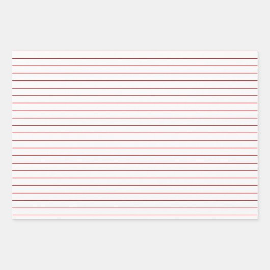 3 Pack: Weiße, schwarze und rote Streifen Weihnach Geschenkpapier Set (Vorderseite 2)