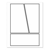 3 Panel 2-1 Hintergrund für das leere Comic Gummistempel (Prägung)