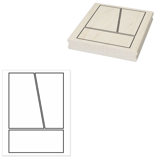3 Panel 2-1 Hintergrund für das leere Comic Gummistempel (Stempel)