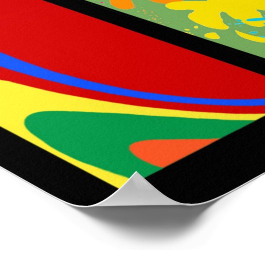 3 Panel-Farbe Poster (Ecke)